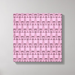 Niedliche Silhouette Kokospalmen Leinwanddruck