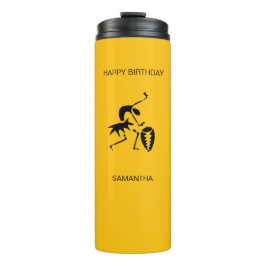 Niedliche Silhouette-Tänzerin der afrikanischen Ku Thermosbecher