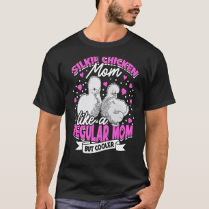 Niedliche Silkie Hühner Mama Geflügel Seidenleder  T-Shirt
