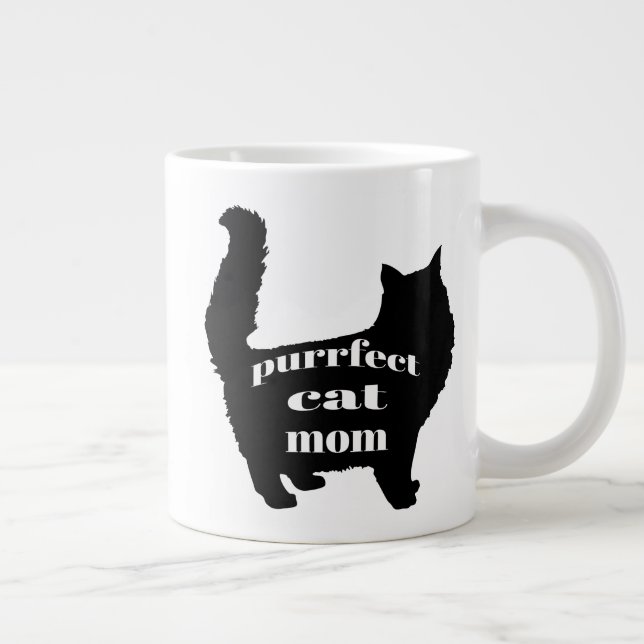 Niedliche SImple Moderne Cat-Mama Jumbo-Tasse (Rechts)