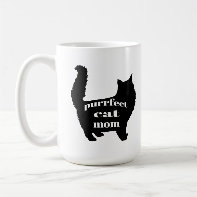 Niedliche SImple Moderne Cat-Mama Kaffeetasse (Links)