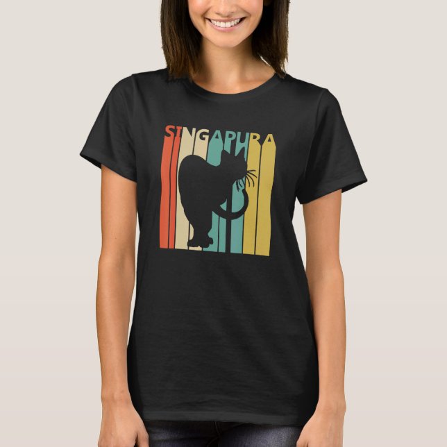 Niedliche Singapurerkatze T-Shirt (Vorderseite)