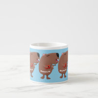 Niedliche singende Capybara ukulele Cartoon Illust