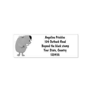Niedliche singende Capybara ukulele Cartoon Illust Permastempel