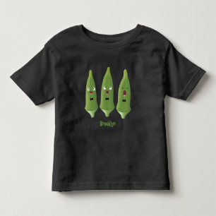 Niedliche singende Okragemüsekarten Kleinkind T-shirt
