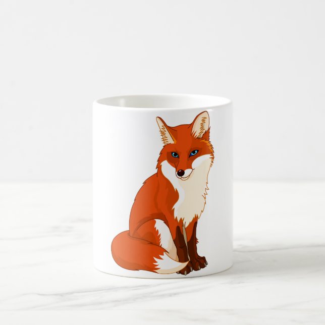 Niedliche sitzende Tasse Fox (Mittel)