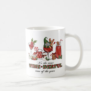 Niedliche skandinavische Weihnachtsglocken mit Wei Kaffeetasse