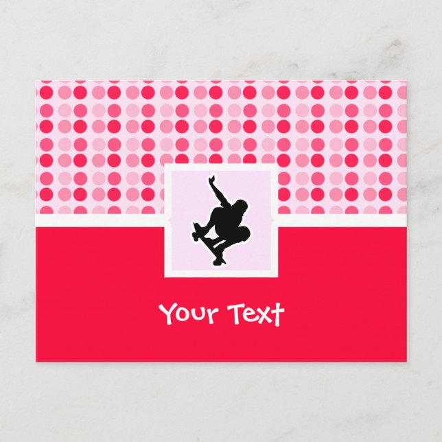 Niedliche Skateboard Postkarte (Vorderseite)