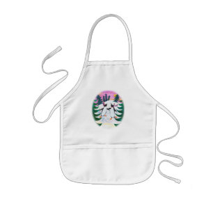 Niedliche Skaten Pinguine Snowszene Schürze für Ki