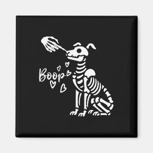 Niedliche Skeletthand Boop Hund Funny Halloween Magnet