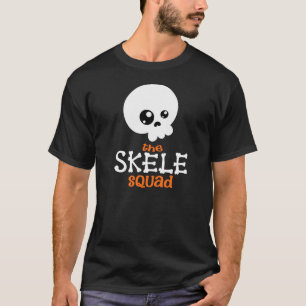Niedliche Skelettketten Halloween-Familienmatte Or T-Shirt