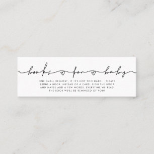 Niedliche Skriptbücher für Babyanfrage Mini Visitenkarte