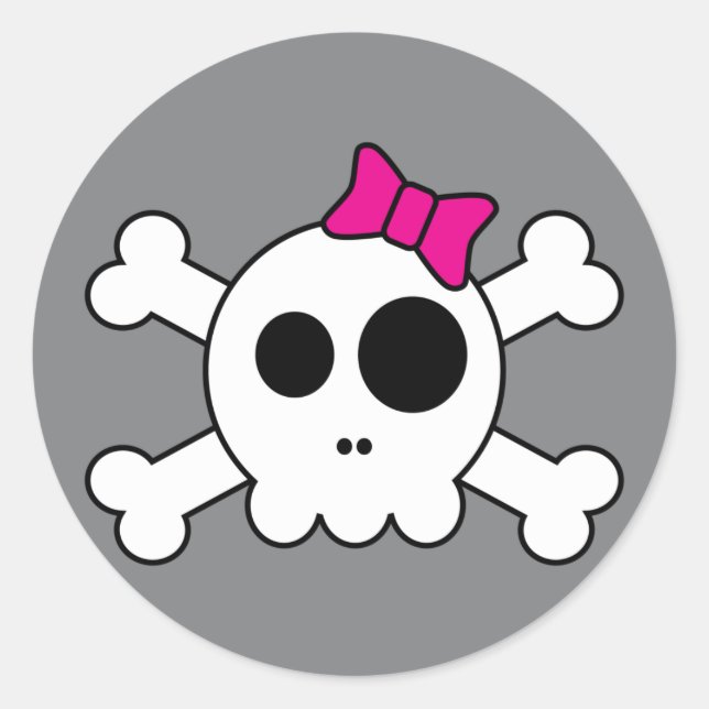 Niedliche Skully Stickers (Vorderseite)