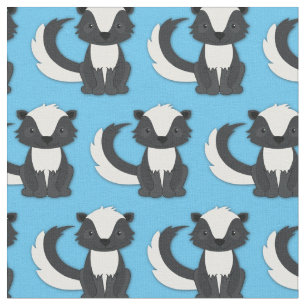 Niedliche Skunks Kids Blue Stoff