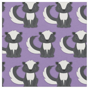 Niedliche Skunks Kinder Lila Stoff