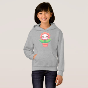 Niedliche, skurrile Blume im Topf Hoodie