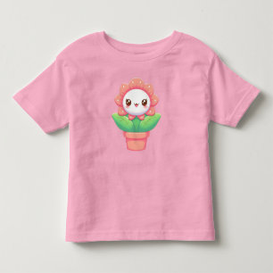 Niedliche, skurrile Blume im Topf Kleinkind T-shirt