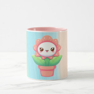 Niedliche, skurrile Blume im Topf Tasse