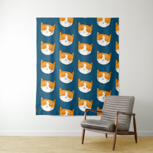 Niedliche Sleepy Cat Tapestry Wandteppich