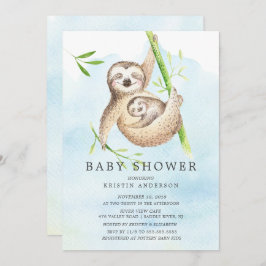 Niedliche Sloth Baby Dusche Einladung