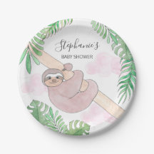 Niedliche Sloth Baby Girl Babydusche