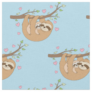 Niedliche Sloth Baby Kinderzimmer Decke Blue Boys Stoff