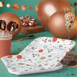 Niedliche Sloth Birthday Paper-Teller Pappteller