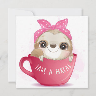 Niedliche Sloth Holiday Card Feiertagskarte