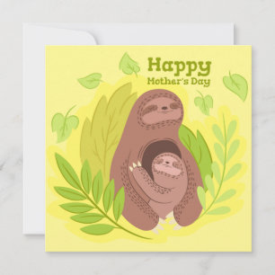 Niedliche Sloth Holiday Card Feiertagskarte