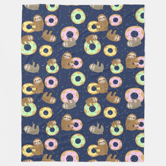 Niedliche Sloths Fleece Blanket (Vorderseite)