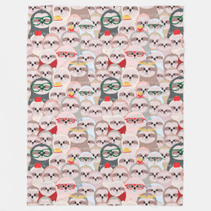Niedliche Sloths Fleece Blanket