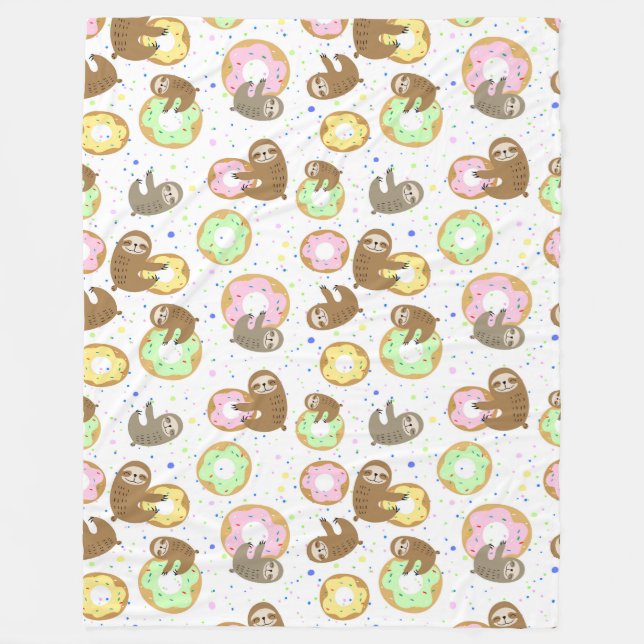 Niedliche Sloths Fleece Blanket (Vorderseite)