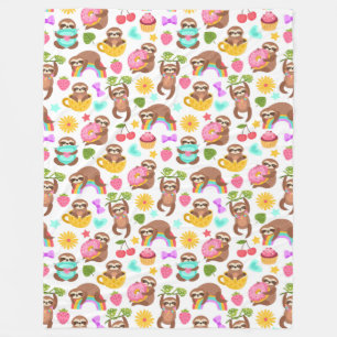 Niedliche Sloths Fleece Blanket