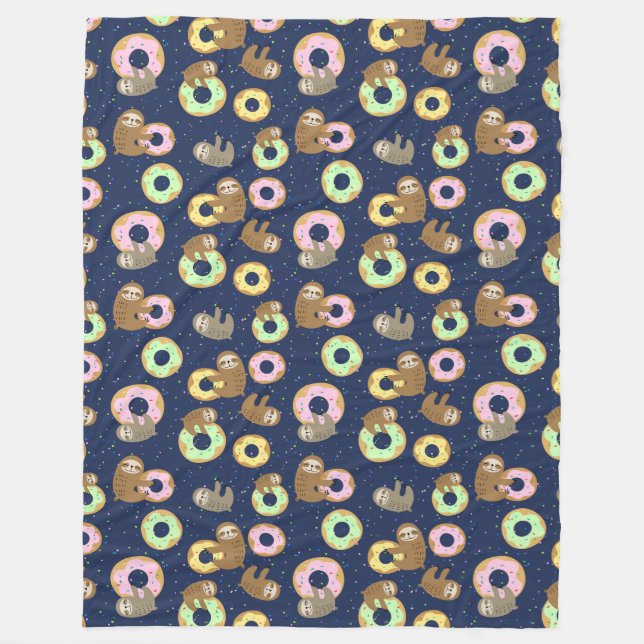Niedliche Sloths Fleece Blanket (Vorderseite)