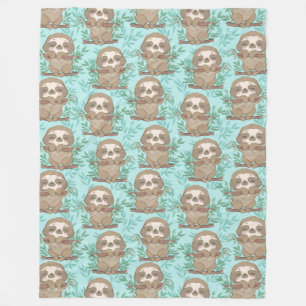 Niedliche Sloths Fleece Blanket