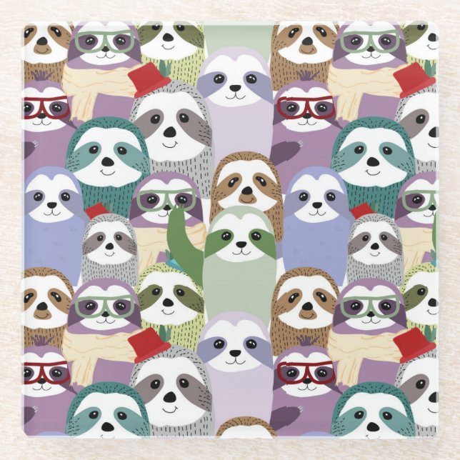 Niedliche Slots Glasuntersetzer (Vorderseite)