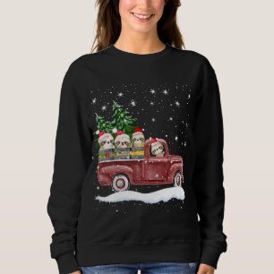 Niedliche Slots mit rotem LKW Fantastische Weihnac Sweatshirt