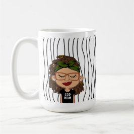 Niedliche Smirking Frau Stripte Tasse. Such dir au Kaffeetasse