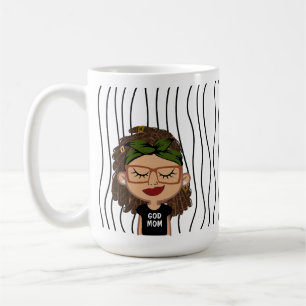 Niedliche Smirking Frau Stripte Tasse. Such dir au Kaffeetasse