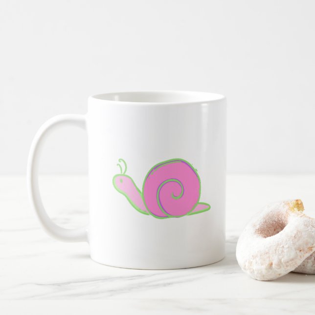 Niedliche Snail Kaffee Tasse - I Liebe Langsamer M (Mit Donut)