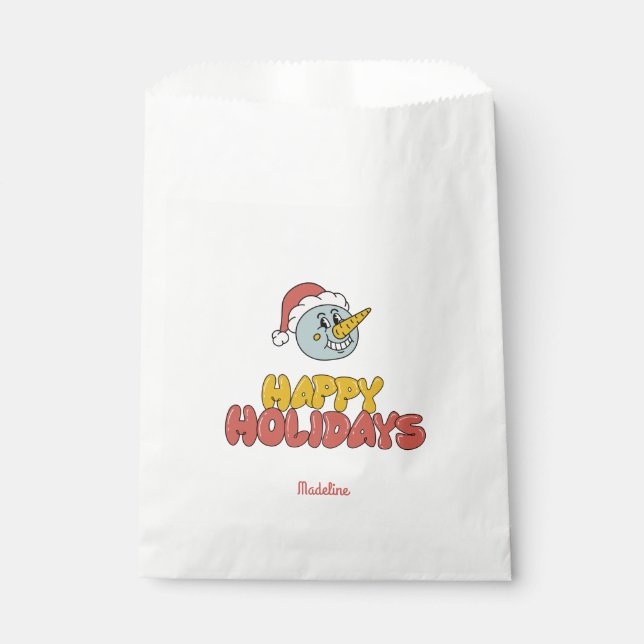 niedliche Snowboardparty Geschenktütchen (Vorderseite)