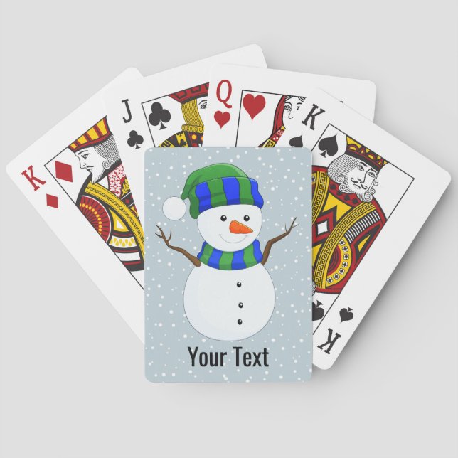 Niedliche Snowman Design Klassische Spielkarten (Rückseite)