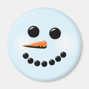 Niedliche Snowman-Gesichts-Winter-FeiertagSnowmen Magnet