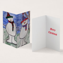 Niedliche Snowman Weihnachtskarte