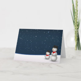 Niedliche Snowmen-Konstellation Feiertagskarte