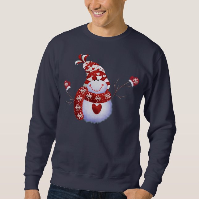 Niedliche Snowmen Sweatshirt (Vorderseite)