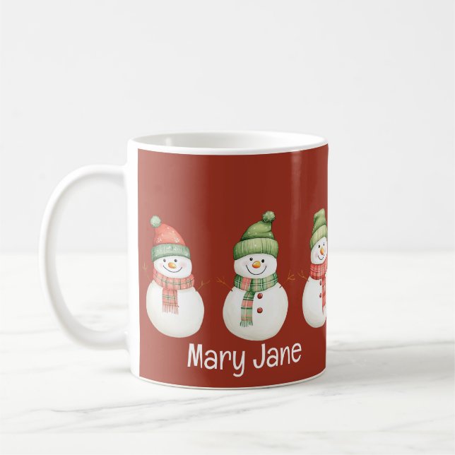 Niedliche Snowmen-Tasse Kaffeetasse (Links)