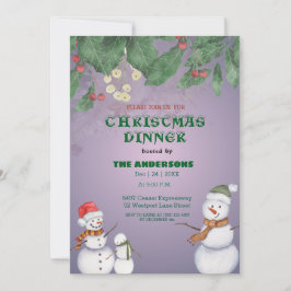Niedliche Snowmen - Weihnachten Einladung