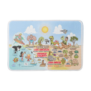 Niedliche SoCal-Badematte Badematte