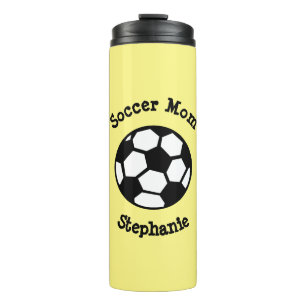 Niedliche Soccer-Ball-Mama Personalisiert Thermosbecher